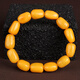 Minol Beeswax Chicken Fat Yellow Full Wax Bracelet with a diameter of about 12mn and a weight of 18.67 grams