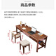 Fengyeqingqing is in stock quickly. Nordic solid wood double desk home computer desk writing desk desk study table solid wood desk + B armchair * 2 (walnut color) 180cm * 60cm * 80cm double drawers