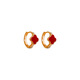 KASIYU2025 New Autumn and Winter Red Oil Drop Earrings and Earrings, Exquisite Four-leaf Clover Earrings, New Year Earrings, Versatile Women's Four-leaf Clover Earrings