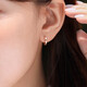 Chow Sang Sang 18K rose gold earrings Yong series ring single stud earrings 92539E pricing