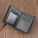 
2025 new vertical wallet men's thickened short wallet youth wallet soft leather large capacity inner zipper trend black