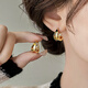 Yichan cold style retro earrings, feminine design, commuter earrings, 2025 new popular niche high-end earrings, autumn and winter cold style retro earrings