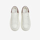 TATA thick-soled white shoes for women height-increasing sneakers for women platform shoes WN801AM4 off-white/burgundy 39