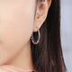 Yuan Shengfu's new PT950 transfer bead earrings platinum earrings genuine platinum earrings earrings earrings 4.85g