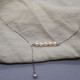 Ningfeng natural freshwater pearl clavicle chain balance beam pendant sterling silver S925 necklace 5-6mm balance beam with beads