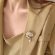 Flying flower brooch, high-end women's light luxury camellia sweater dress pin to fix clothes to prevent exposure and give Valentine's Day gift. One camellia pearl brooch