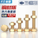 Fengji national standard pure copper full brass screw flat washer nut set external hexagonal bolt combination 4M5M6M8M10M12M16 M4*20-30 set