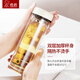 希诺（HEENOOR）玻璃杯双层泡茶杯可爱便携杯子女士高颜值水杯XN6563 6630 6631黑色230ML-精品礼盒
