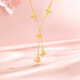 Mengjinyuan 18K gold necklace AU750 filigree butterfly set chain tassel clavicle chain as a birthday gift for girlfriend