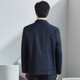Hongdu wool mulberry silk jacket men's lapel zipper style work formal wear business jacket middle-aged men's jacket Navy 90 wool 10 silk JT6218-1 M (170/88A)