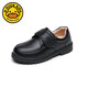 
G.DUCKKIDS boys' leather shoes school performance shoes cowhide leather two-layer leather black boys primary and secondary school students Velcro casual etiquette shoes 9903 (size smaller size) Size 35/shoe length 22.2cm