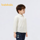 Balabala children's clothing boys' long-sleeved shirt spring and autumn fashionable classic top off-white 120 cm