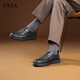 Him her Tata soft sole business casual leather shoes black British heightening genuine leather dad shoes men VVK01CM4 black 40