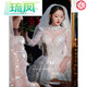 Robe de mariée principale de grande taille de LIUFENG 2023 Fat Sœur MM200Jin [Jin est égal à 0,5 kg] Ajouter du poids pour vous faire paraître des faucons minces et à queue, de style Qidi 5xl