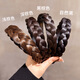 Aitanfang Covers White Hair Fishbone Braid Wig Headband 2025 Women's Twist Braid Headwear High Skull Top Shows Hair Volume Pressed Hair Headband Light Brown Twist Braid