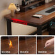 Computer desk desktop home study table simple long desk bedroom writing e-sports table workbench modern desk wood grain color 80*40*75 desktop 25mm thick + steel pipe 40mm square