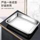 FISDDIS 304 stainless steel plate square plate commercial baking tray barbecue plate tray steamed grilled fish plate shallow square plate 27*20