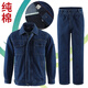 Banggu Yipin traje de ropa de trabajo de mezclilla de algodón puro para hombres Ropa de trabajo de electricista de State Grid Traje de seguro laboral engrosado de doble capa Gansu 5010 Traje de mezclilla engrosado de doble capa de algodón puro con etiqueta M / 165