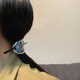 Bai Shilin's retro temperament burned blue hairpin for women retro cloisonné enamel ethnic style new Chinese ponytail hairstyle accessories headdress lion awakening style