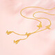Mengjinyuan 18K gold necklace AU750 filigree butterfly set chain tassel clavicle chain as a birthday gift for girlfriend