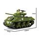 Compatible with Lego World War II German tank model assembly building blocks toys children's military series boys gift M4A3 Sherman medium tank [1175 particles]