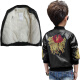 Yujiyu Boy Plus Chaqueta de terciopelo Ropa para niños Baby Spring Ropa Boy Spring Top Cálido de tamaño mediano Chaqueta de cuero de otoño de primavera 1047 Estilo negro negro (sin terciopelo) 170