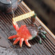 Xixi Taitai tea pet ornaments change color when exposed to water Qiantu Wuliang creative personality crab kung fu tea set tea play fun tea ceremony accessories Qiantu Wuliang color changing crab