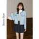 Banana Baby (Banana Baby) Banana Baby2024 Hiver Retro College Style plissé Jupe en laine de jupe féminine D244QZ687 Gray foncé