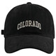 COLO big head deepened and enlarged hard top embroidered letters baseball cap peaked cap outdoor sports sun hat pure black large head circumference one size adjustable