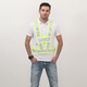 LED reflective vest with light reflective vest rechargeable I-shaped V-shaped clothing reflective clothing cycling reflective clothing V-shaped LED rechargeable yellow