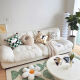 BANGDESI Nordic modern cloud fabric sofa living room cream style double three person Internet celebrity small apartment French frosted velvet color size can be customized 1.8m
