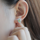 GEM STONE KING Green Peridot Earrings 925 Silver Female Princess Diana Style Colored Gemstone Earrings as a Chinese Valentine's Day Gift for Your Girlfriend Green Peridot