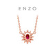 Chow Tai Fook ENZO shopping mall same style 18K gold ruby diamond necklace for women 45cm EZV8336