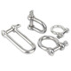 Jinchao national standard 304 stainless steel d-shaped bow u-ring lifting ring lifting shackle connection port lifting lug M22 (bow shackle)