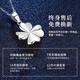 China Gold (CHINA GOLD) platinum necklace women's platinum lucky four-leaf clover pendant birthday gift for girlfriend and wife anniversary commemoration platinum four-leaf clover pendant + silver chain / can be engraved