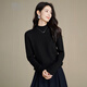 Late White New Product 2025 Winter Fashionable Casual Sweater Plus Velvet Warm Knitted Sweater for Women Without Belt Black S
