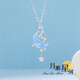 Fakou PT950 platinum necklace women's light luxury niche fashion clavicle chain Christmas Valentine's Day birthday gift for girlfriend Moon Splashing Galaxy