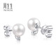 Chow Sang Sang Akoya pearl and diamond earrings 18K gold earrings small light bulb gift for girlfriend minimalist 45588E diameter about 6mm