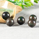 Knock knock love natural black opal color opal loose beads round beads single bracelet bracelet separated beads earrings pendant with beads jewelry material 6mm/piece