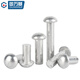 Guwanji semi-round head aluminum rivets, round head solid rivets, round cap knock-type hand-drilled national standard fasteners M2x3 (500 pieces)
