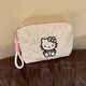 2024 New Sanrio Cute Portable Cosmetic Bag for Women Portable Large Capacity Toiletries and Skin Care Products Storage Bag Bubble Kitty Clutch Bag