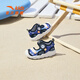 ANTA children's sandals for boys and girls, baby beach shoes, 2026 summer new Baotou breathable soft bottom baby frame shoes, Zhenglan/Anta white/black-4 baby boy 27