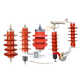 10KV high voltage surge arrester HY5WS-17/50HY5WZ-17/45DL-TB outdoor zinc oxide drop HY5WR HY5WS-10/30 3 pieces