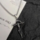 Wind Valley Bird Cross Pendant Men's Necklace Men's Trendy Brand Versatile Chain Accessories Boys' Trendy Necklace Cross Necklace