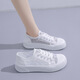 Huilijun Frauenschuhe Ins Spitze atmungsaktive kleine weiße Schuhe für Frauen 2025 Sommer Neues koreanisches Student Student Mesh Damenschuhe flache Schuhe Weiß HJ-9901 39 kleine halbe Größe Choice One Size