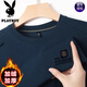 Playboy (Playboy) 100 Camiseta de manga larga de algodón de algodón puro