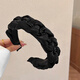 Biyun high-end Korean style black wide-brimmed headband female Internet celebrity pressed hair headband 2024 new style temperament high-end hairpin headband black retro fashionable and exquisite-