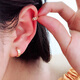 Baozha Korean popular 10K14K gold earrings ear bone ring ear buckle earring star style fashionable and simple K01A small inner diameter 0.5cm single