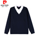 Pier Cardin Camisa falsa de dos piezas para mujeres Sweatshirt de manga larga primavera y otoño Nuevo suéter de punto de estilo coreano más Top de terciopelo WS 5009 Amarillo M Recomendado 85-105Jin [Jin equivale a 0.5 kg]