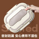 Stainless steel lunch box for high school and junior high school students, large-capacity tableware lunch box for office workers, five compartments + tableware + bowl + insulation bag, beige